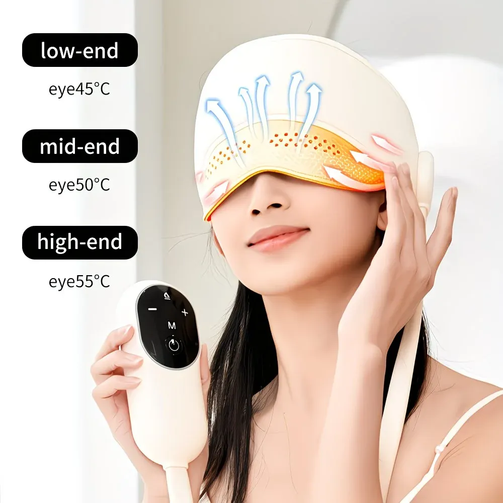 6-Zone Airbag Heat Therapy Head & Eye Massager: Precise Kneading Relaxes Neck and Head, Three-Level Constant Warmth Aids Sleep, Four Modes Switch Freely - Image 7