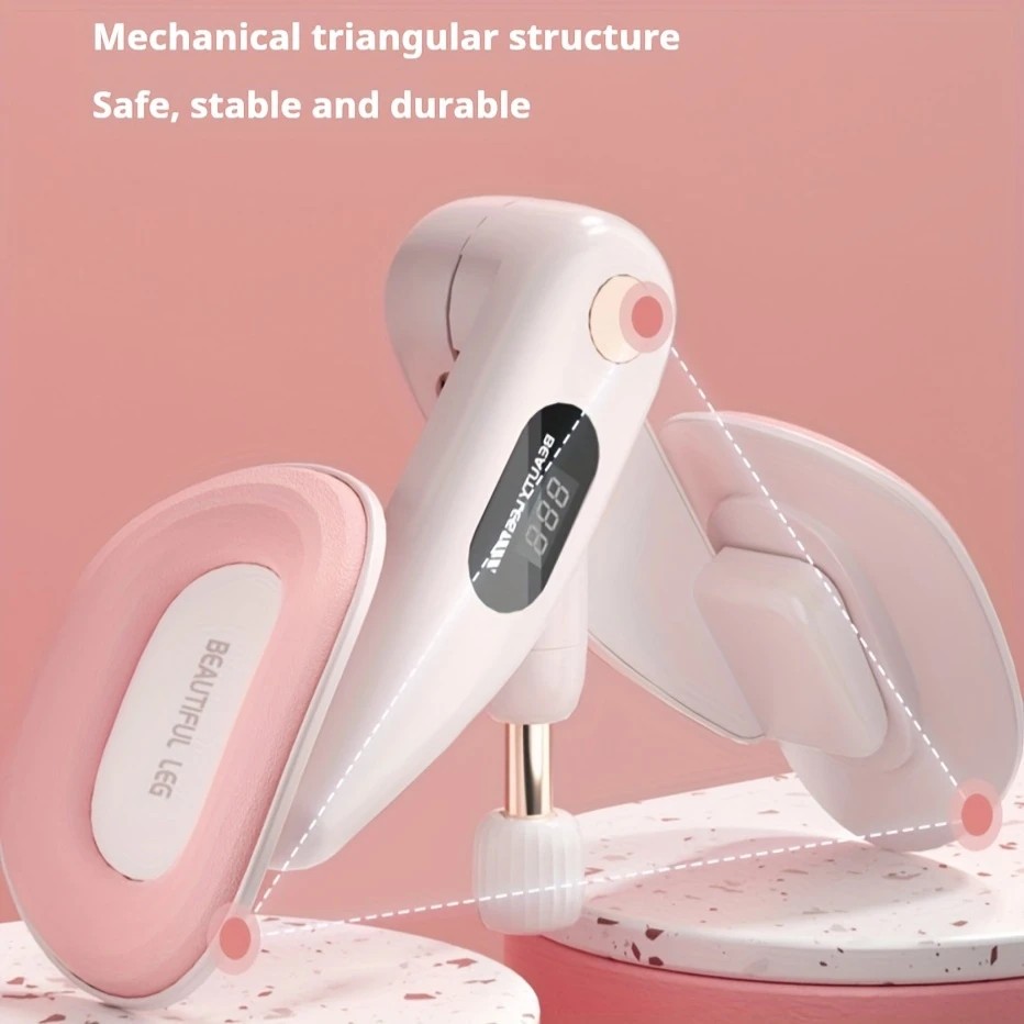 Smart Counting Buttocks and Leg Trainer. Adjustable resistance for precise activation of glute and inner thigh muscles. Features anti-slip design—your essential home fitness tool for body shaping, effortlessly tracking workout repetitions.（PINK) - Image 1