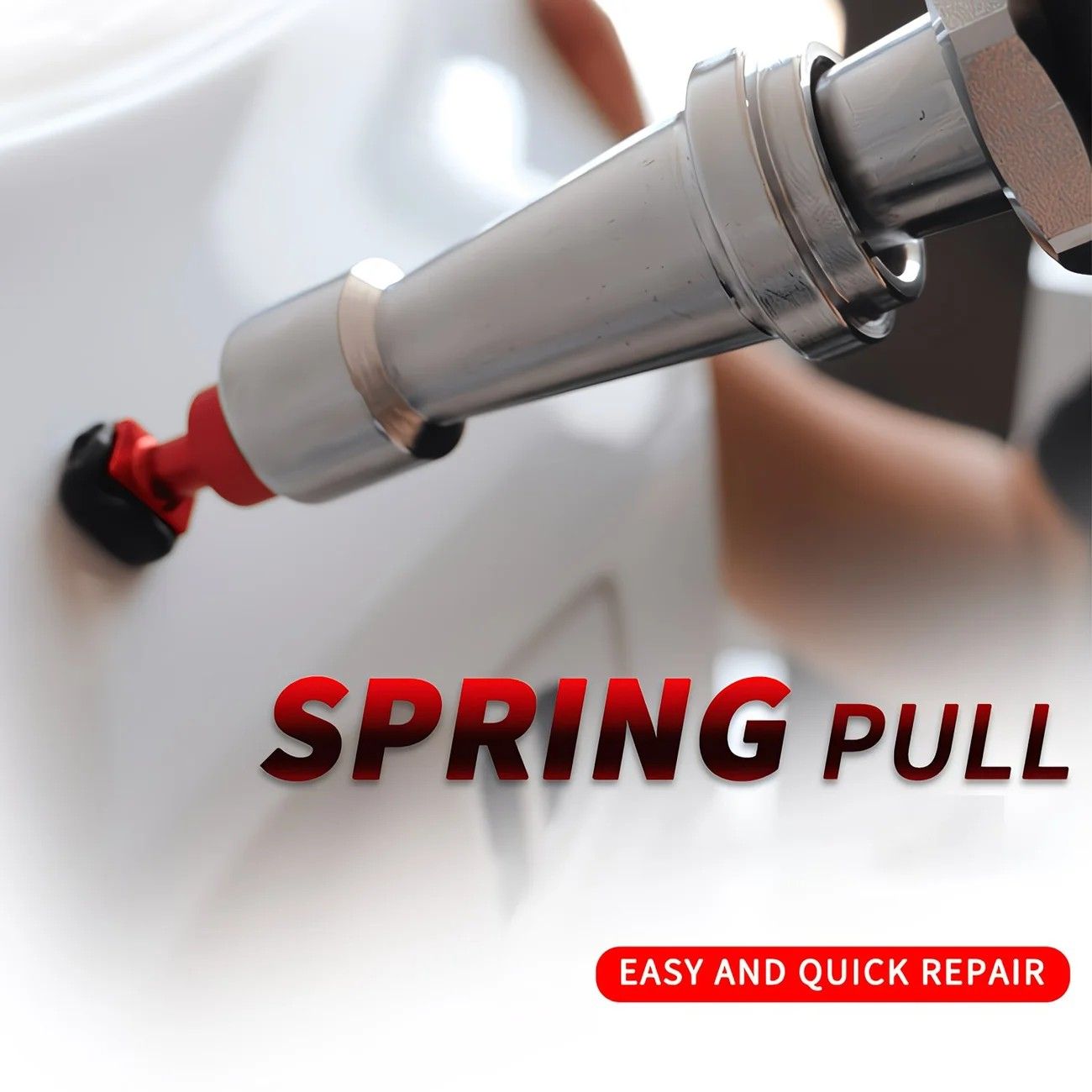Paintless Dent Repair Puller, built-in powerful spring for automatic rebound, telescopic rod adapts to multiple scenarios, three-step operation for easy dent repair, labor-saving, efficient, and paint-friendly.（Spring tension hammer） - Image 8