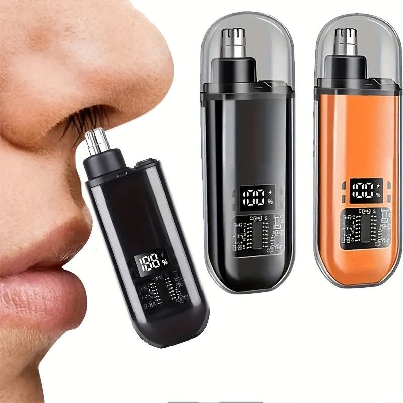 Electric nose hair trimmer, fashionable mini portable, wireless USB charging, suitable for both men and women, super easy-to-use nose hair trimmer.WHITE - Image 2