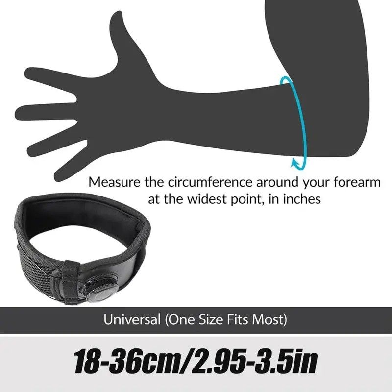 BOA Knob Elbow Brace | Adjustable Elastic Compression Support, Built-in Cushioning & Shock Absorption, Suitable for Baseball/Badminton/Tennis/Volleyball, Black Unisex - Image 7