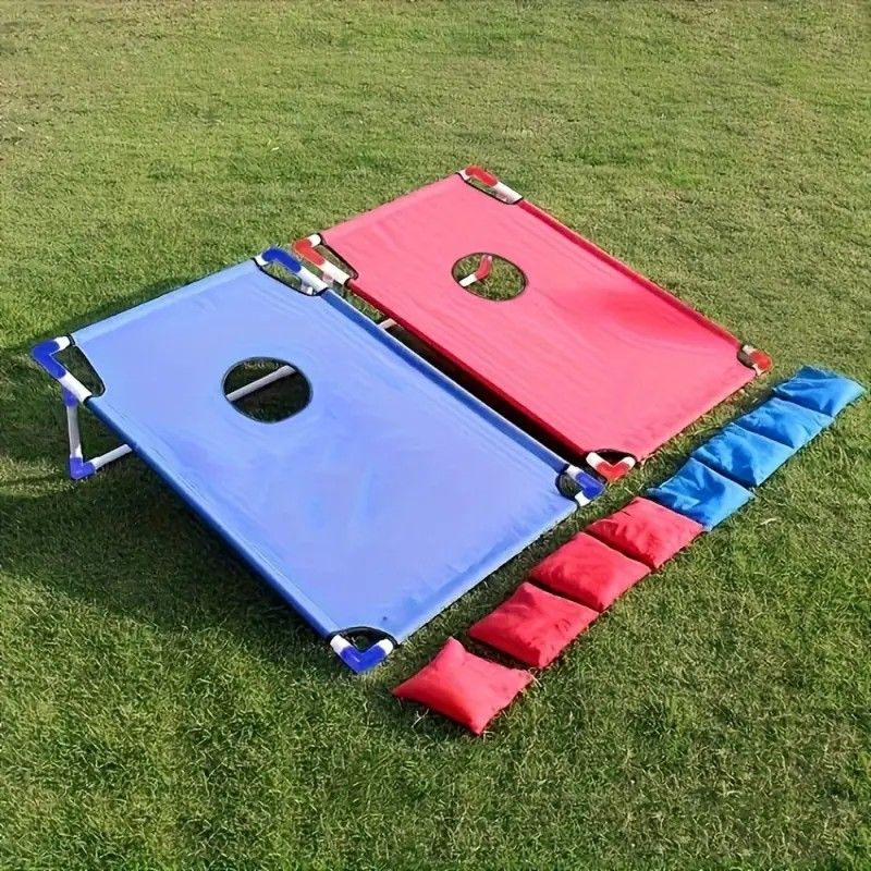kids outdoor toys throwing game bean bag toss set foldable portable hand eye coordination educational toy family party camping interactive equipment red - Image 8