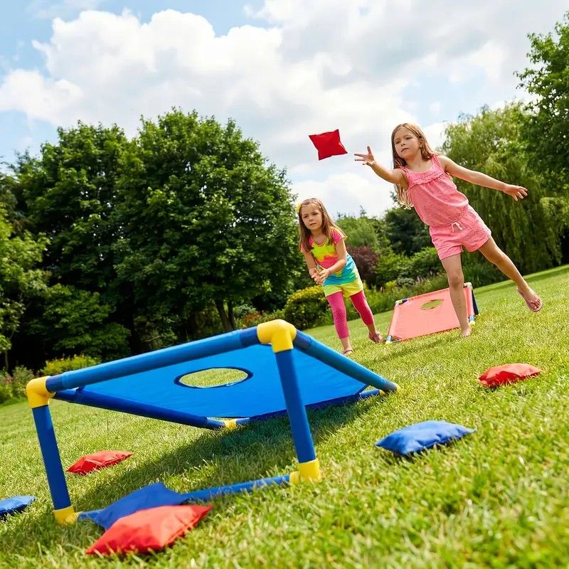 kids outdoor toys throwing game bean bag toss set foldable portable hand eye coordination educational toy family party camping interactive equipment BLUE - Image 8