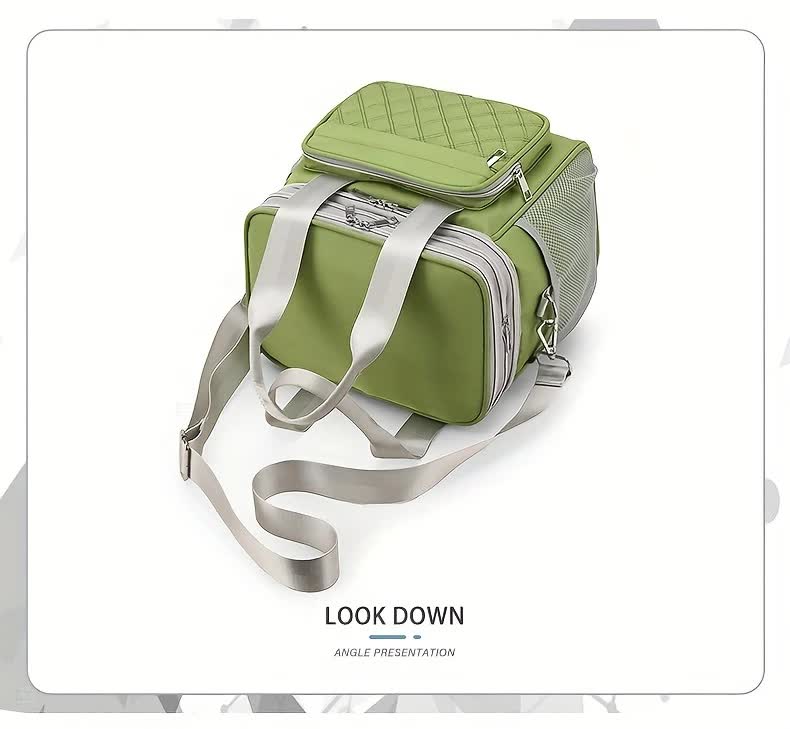 purple Large Capacity Travel Bag / Lunch Bag. Expandable 5cm, Multi-Compartment Storage, Hand/Shoulder Carry, Multi-Color Portable for Trips - Image 7