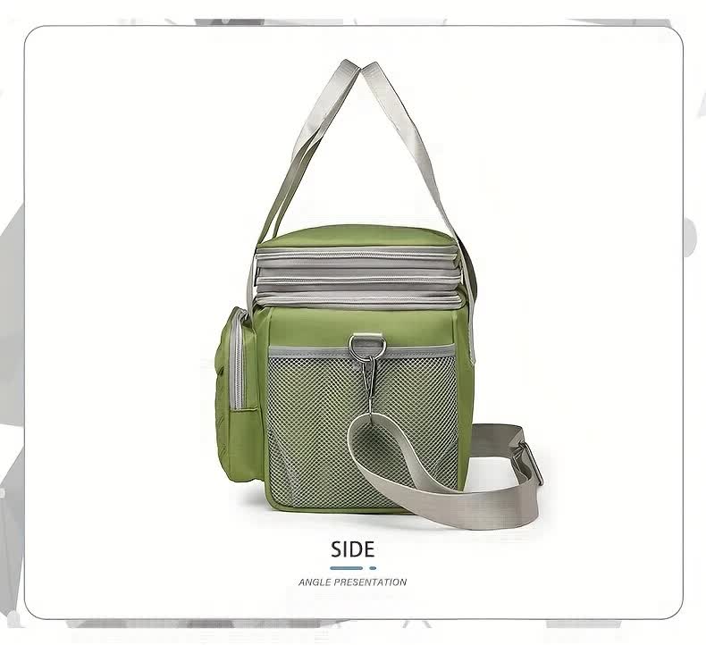 purple Large Capacity Travel Bag / Lunch Bag. Expandable 5cm, Multi-Compartment Storage, Hand/Shoulder Carry, Multi-Color Portable for Trips - Image 8
