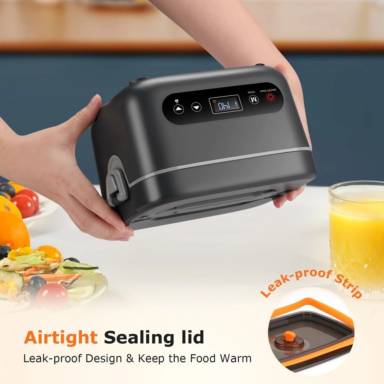 1.2L Electric Lunch Box 12000mAh Portable Food Warmer 5-Sided Heat Auto Temp AU - Image 3