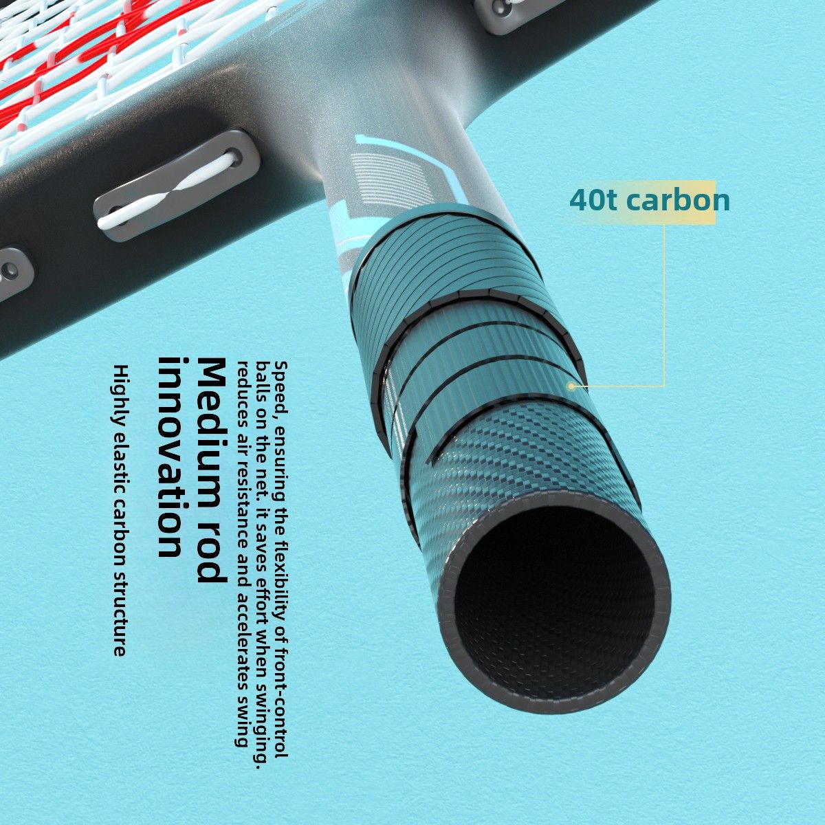 ESPER Explorer Fifth Generation Badminton Racket 58g 9U Full Carbon Fiber All-Around Fish Scale Shaft Double-Wall Inner Foaming Professional Match Training Racket(Phantom Ayabeni) - Image 5