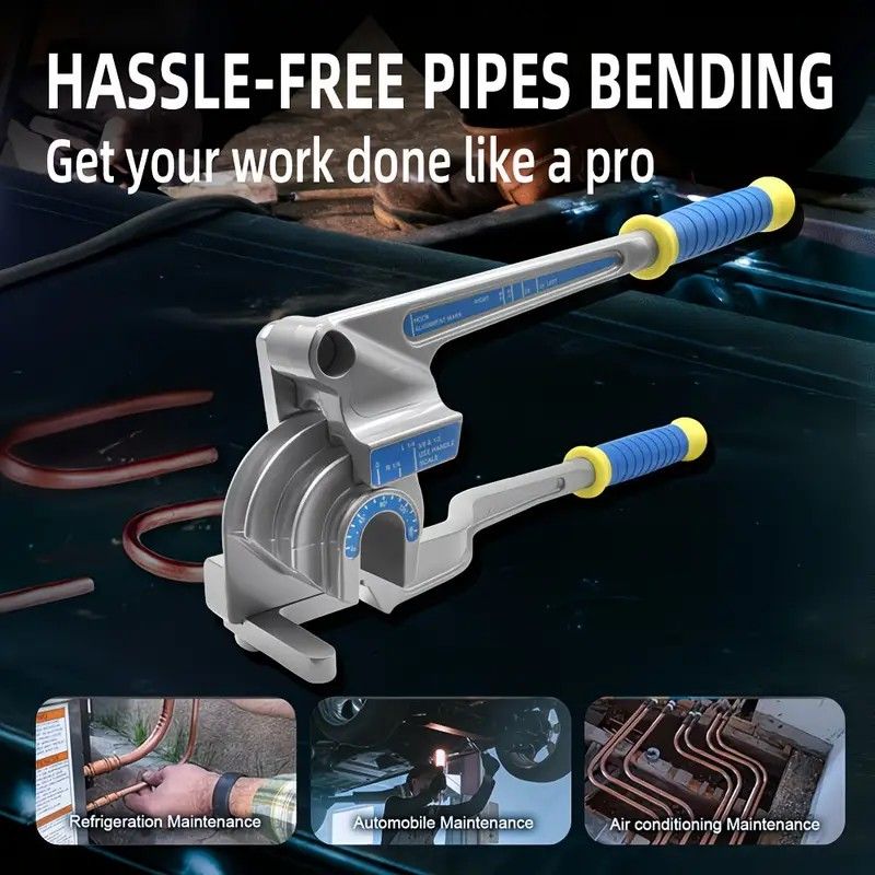 Multifunctional Manual Tube Bender, 0-180° Precision Bending, Compatible with Three Pipe Diameters, Effortless and Easy to Operate - Image 2