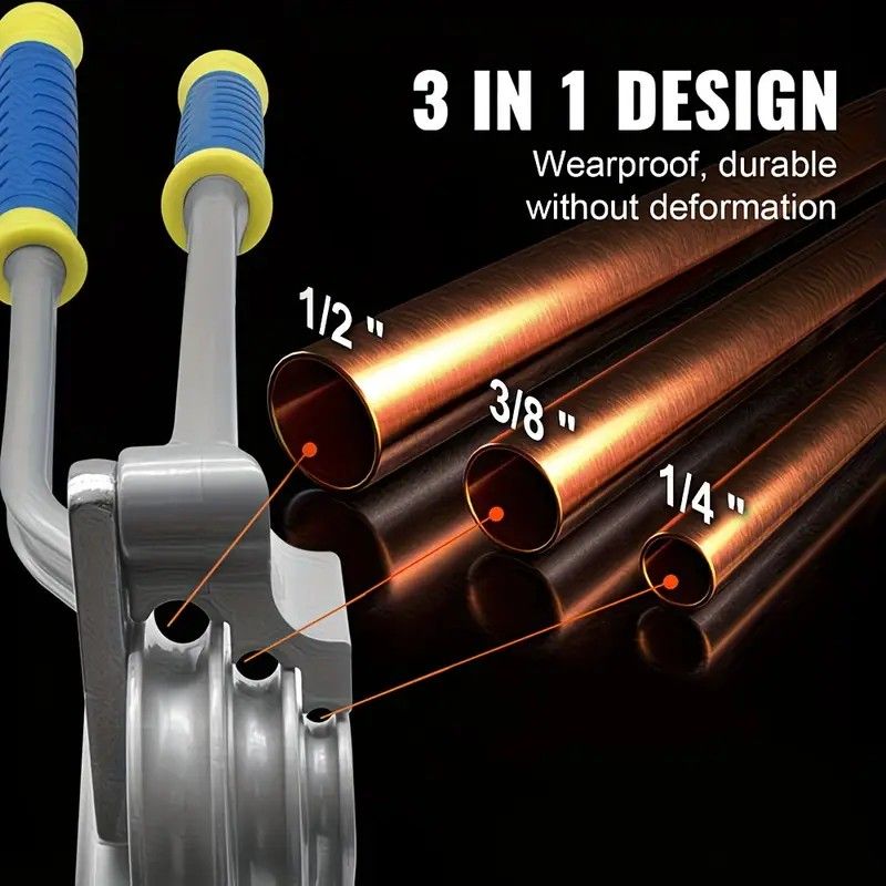 Multifunctional Manual Tube Bender, 0-180° Precision Bending, Compatible with Three Pipe Diameters, Effortless and Easy to Operate - Image 3