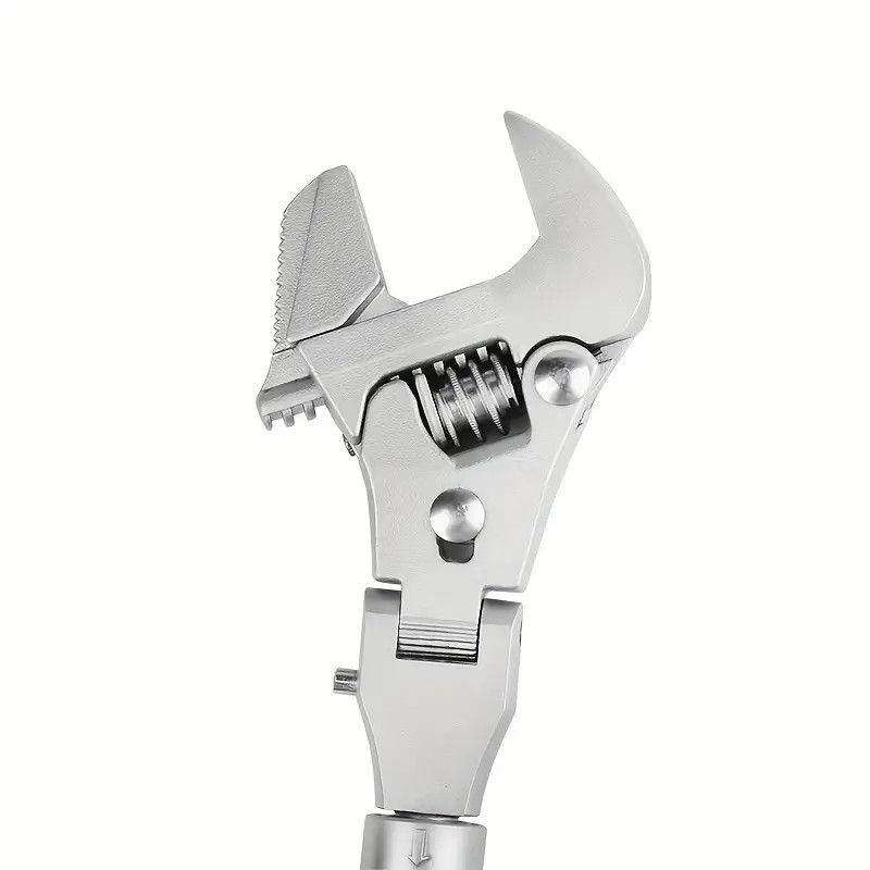 10-inch Telescoping Ratcheting Adjustable Wrench, 180-Degree Swivel Multi-Function Pipe Tool, Hardware & Emergency Repair Tool - Image 7
