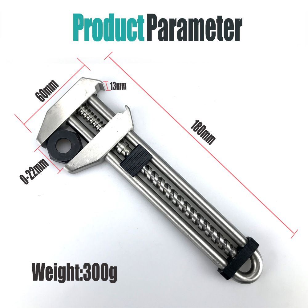 Multitool Adjustable Wrench – Portable Stainless Steel Multi-Function Wrench with Bottle Opener, Hammer & Box Cutter, Survival & EDC Tool - Image 8