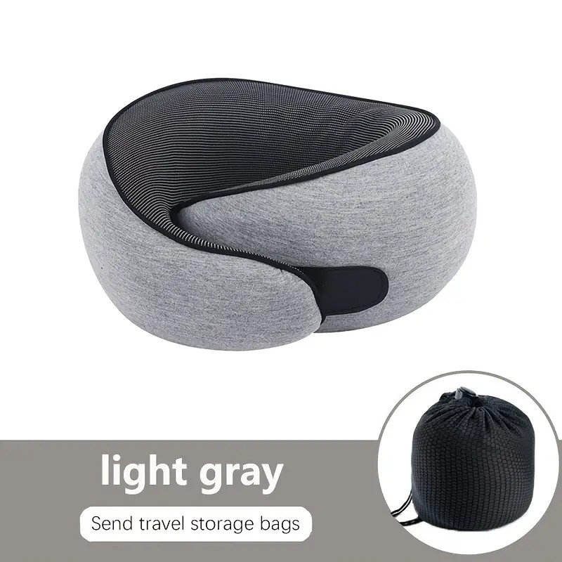 DARK GREY Snail Airplane Neck Pillow – Travel pillow with soft supportive design, ideal for sleep, cars, trains, the office, and home use. Includes a washable pillowcase and portable cervical support pad with storage bag. - Image 7
