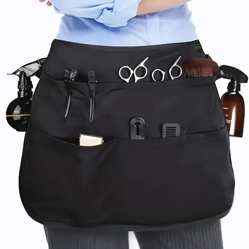 Multi-Pocket Breathable Half Apron | Efficient Tool Waist Pack for Makeup Artists, Gardeners, and Hairdressers - Image 1