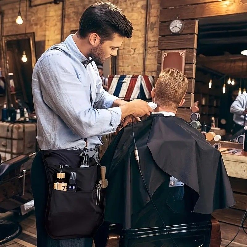 Multi-Pocket Breathable Half Apron | Efficient Tool Waist Pack for Makeup Artists, Gardeners, and Hairdressers - Image 2