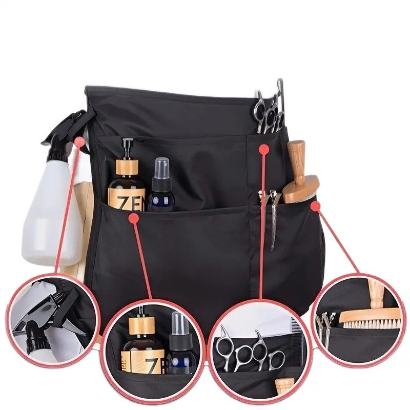 Multi-Pocket Breathable Half Apron | Efficient Tool Waist Pack for Makeup Artists, Gardeners, and Hairdressers - Image 3