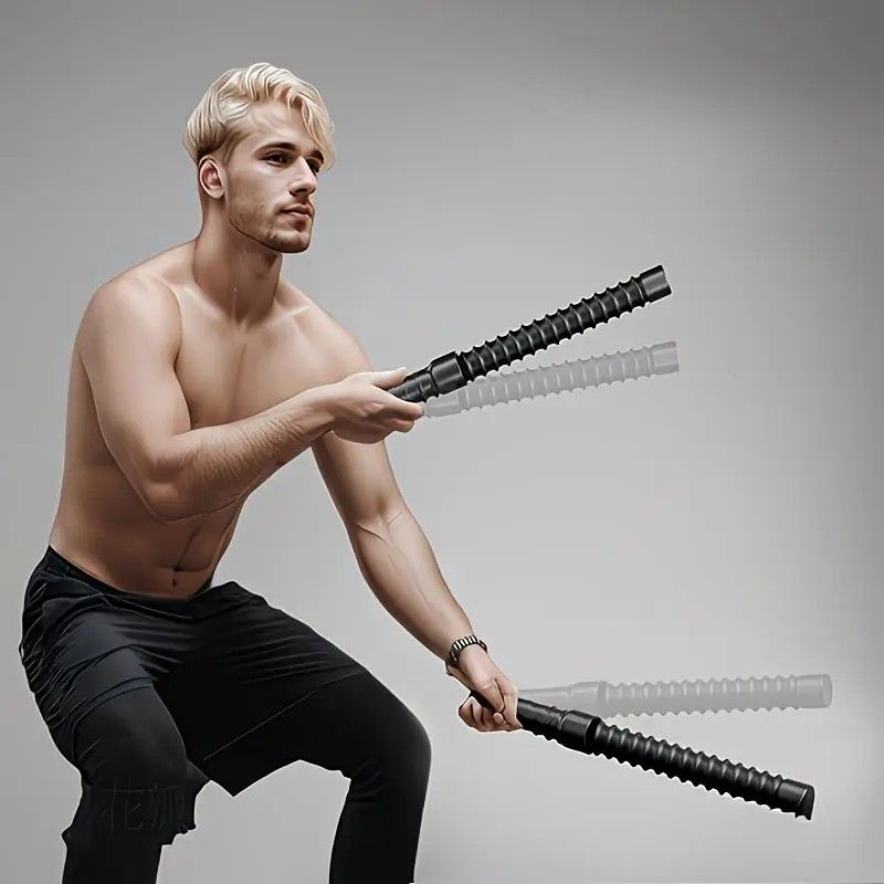 2PCS Wireless Battle Rope Fitness Stick, Strong Spring Resistance, Full Body Muscle Sculpting, Anti-Slip and Durable, Indoor and Outdoor Use, Essential for Body Shaping - Image 5