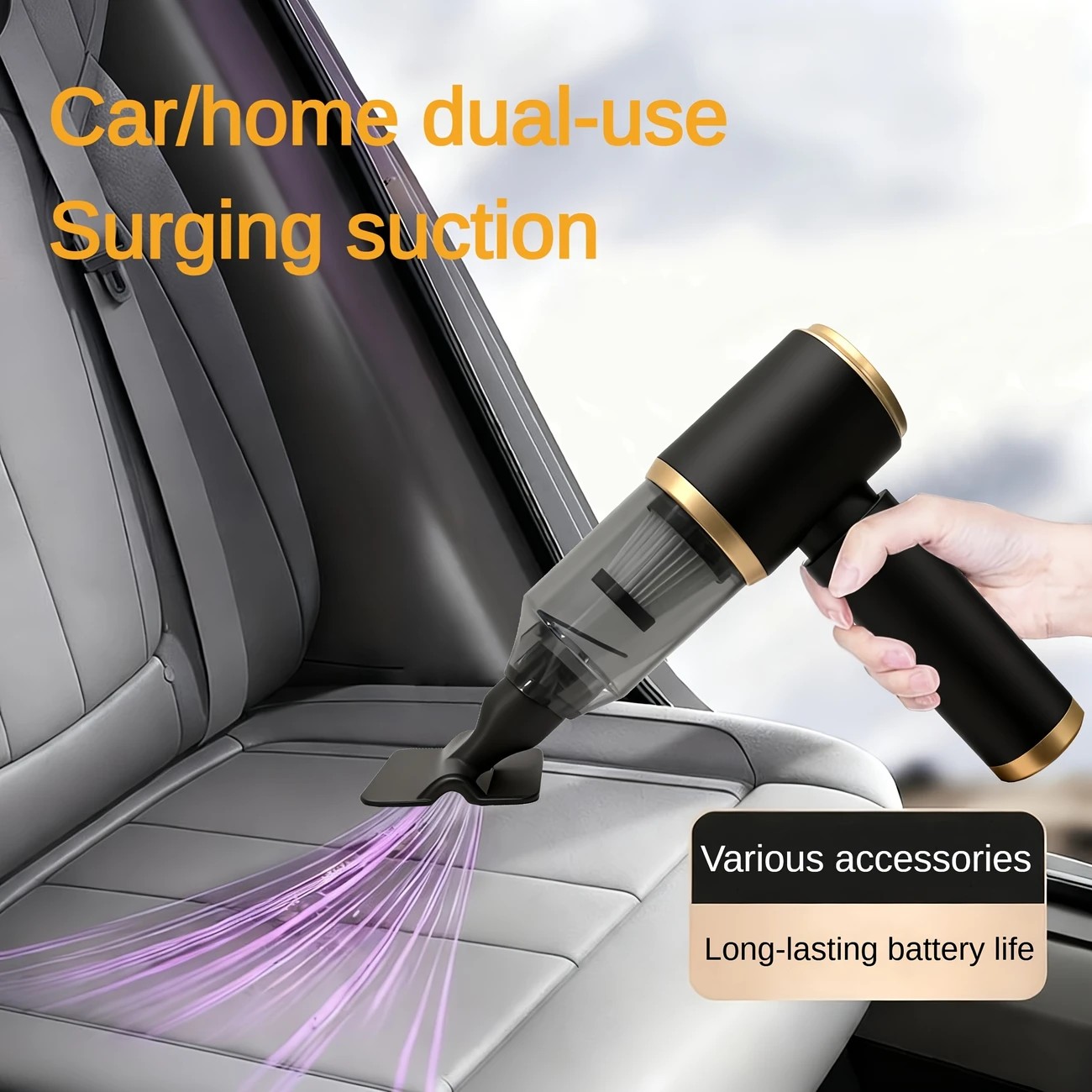 Blow-Suction Integrated Cordless Handheld Vacuum, Powerful & Portable Design, Ideal for Cars, Homes, Offices, Effortlessly Cleans Pet Hair. - Image 8