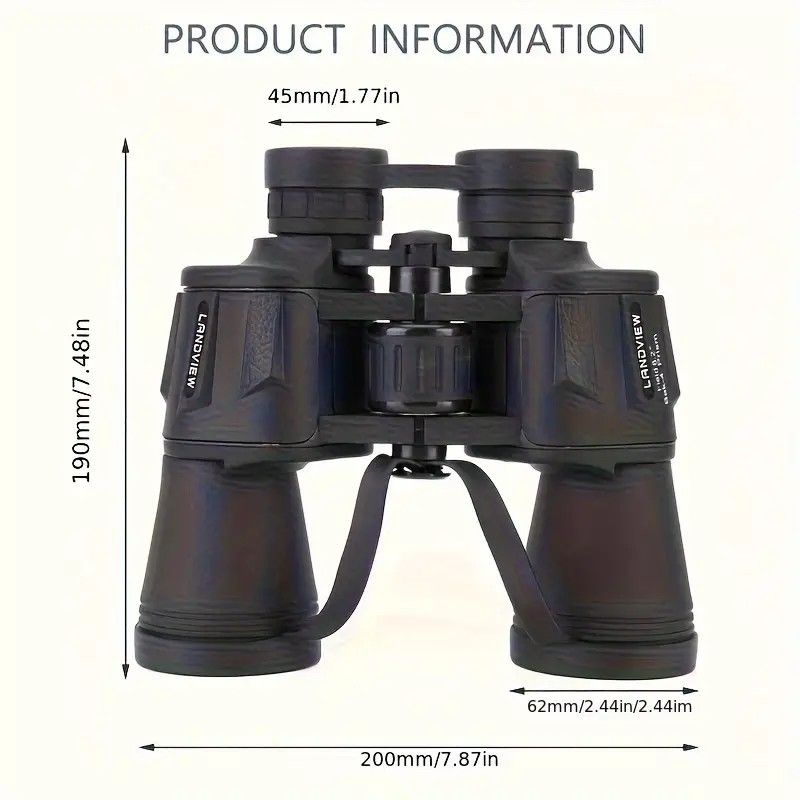 10x50 HD Binoculars - Wide Angle Large Eyepiece - Night Vision for Birdwatching Hiking Concerts - Lightweight & Portable（Black blade） - Image 3