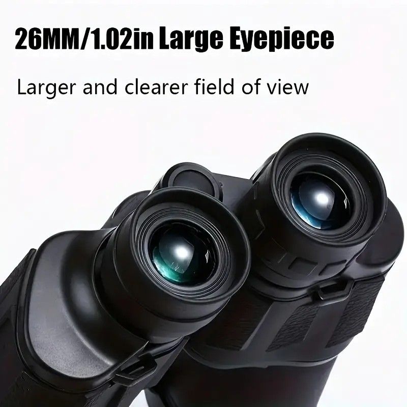 10x50 HD Binoculars - Wide Angle Large Eyepiece - Night Vision for Birdwatching Hiking Concerts - Lightweight & Portable(Black pockmark) - Image 3