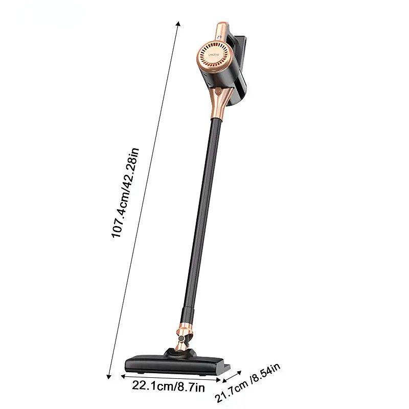 4-in-1 cordless vacuum cleaner, 50000RPM motor, 10000Pa suction, 180° rotating brush head, dual speed settings, lightweight and convenient./golden - Image 5