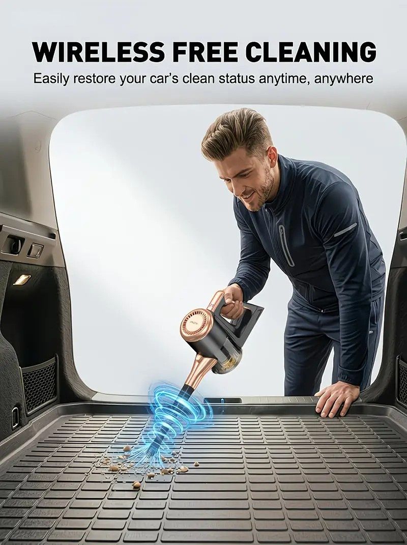 4-in-1 cordless vacuum cleaner, 50000RPM motor, 10000Pa suction, 180° rotating brush head, dual speed settings, lightweight and convenient./white - Image 8