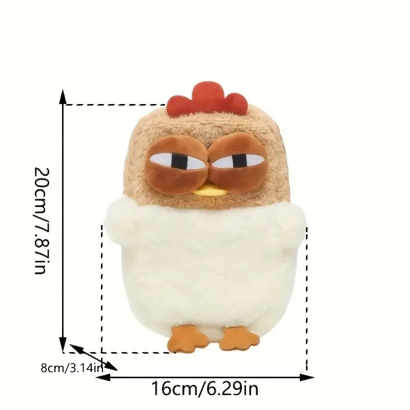 Goo Goo Chicken crossbody bag, short plush, cute and quirky, compact yet spacious, a must-have for stylish outings. - Image 6