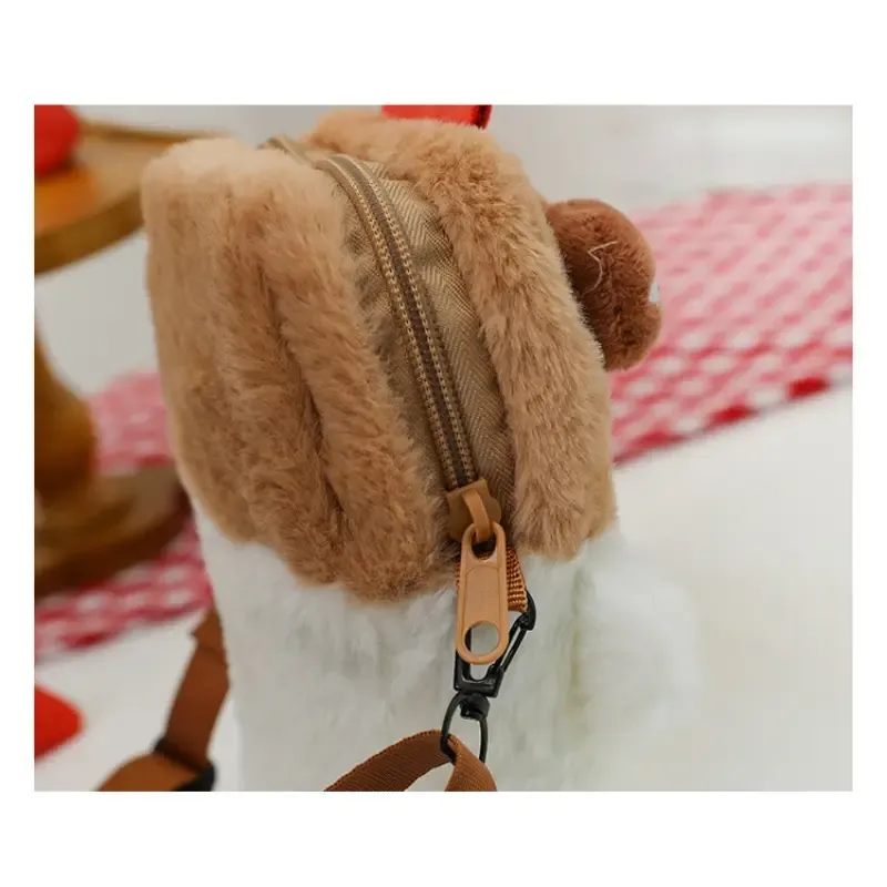 Goo Goo Chicken crossbody bag, short plush, cute and quirky, compact yet spacious, a must-have for stylish outings. - Image 8