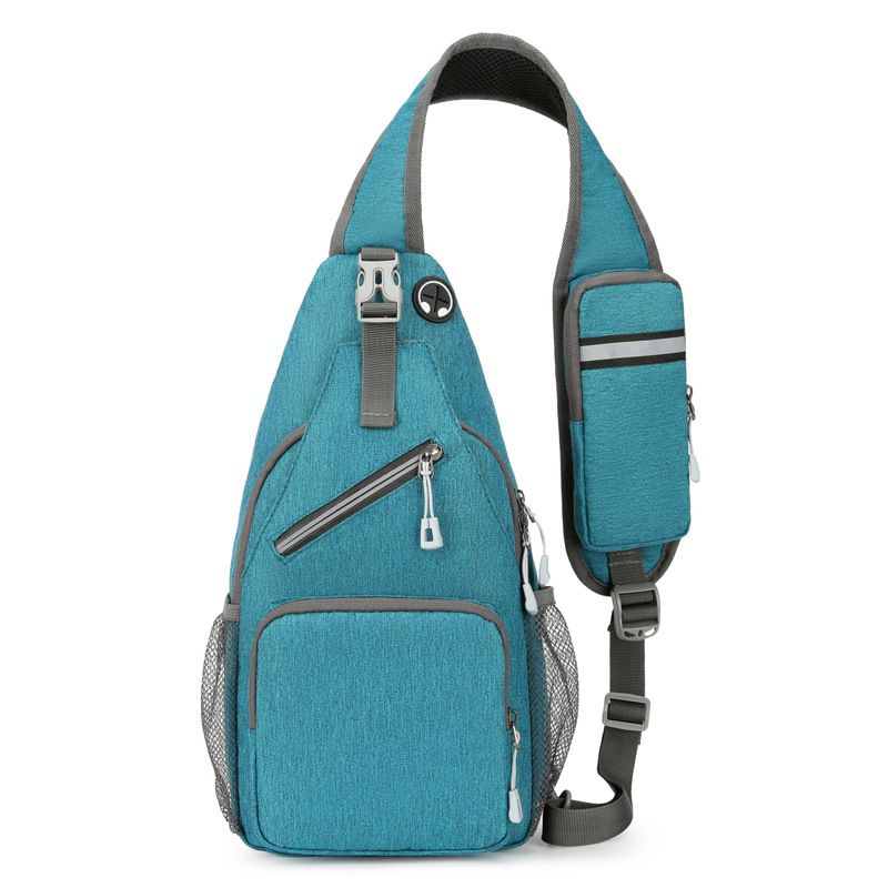 New Men's Chest Bag Lightweight Oxford Crossbody, Water-Resistant Durable Anti-Burden Shoulder Pack, Minimalist Casual Commute Cycling Sports Sling Bag（GREEN) - Image 1
