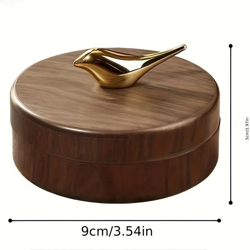 1 Light-Luxury Fashion Desktop Ashtray | Creative High-End Living Room Home Decor, Personalized Car Ashtray with Lid, Retro Aesthetic, the Perfect Gift for Homeowners.Blackbird silver liner - Image 3