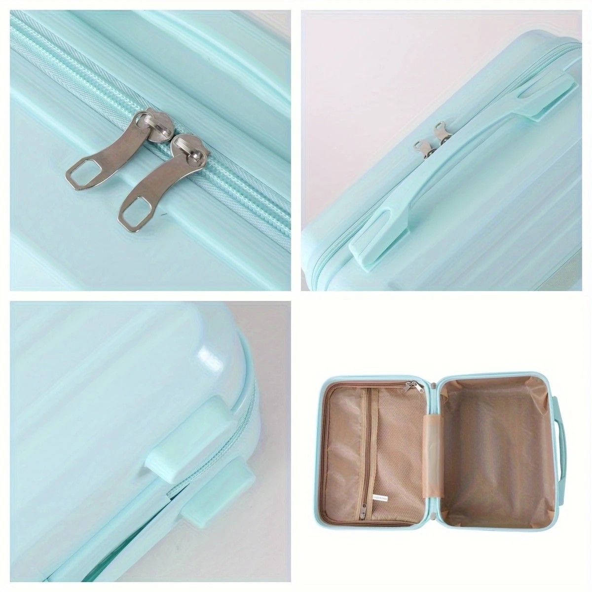 14 Inch Mini Makeup Case, Lightweight Cosmetic Travel Bag with Shoulder Strap & Zipper Closure(BLUE) - Image 7