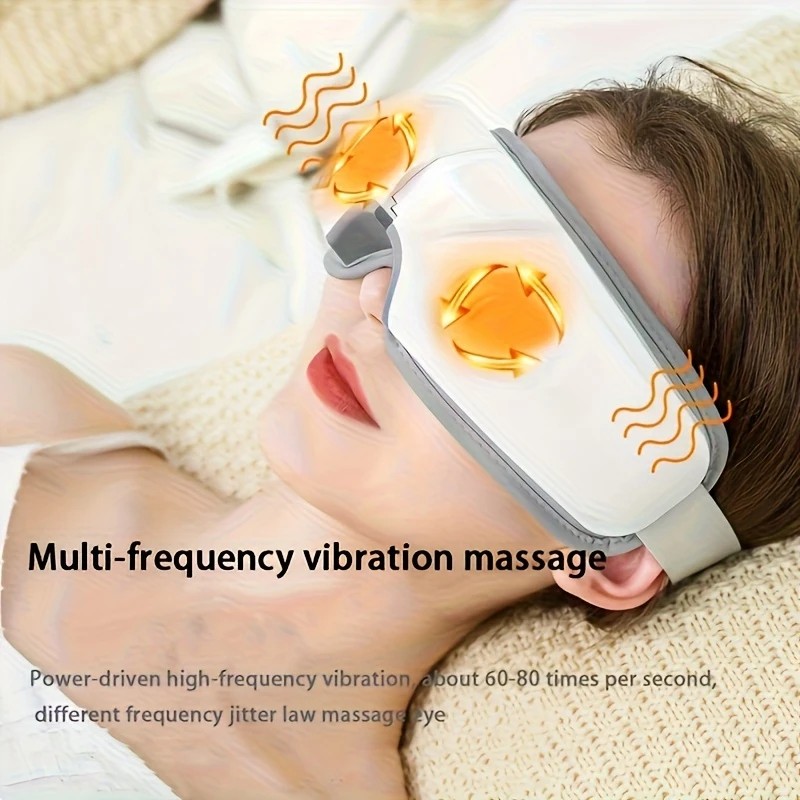 4D Smart Multifunctional Eye Massager with Air Pressure, Vibration, Heating, and Music. - Image 1