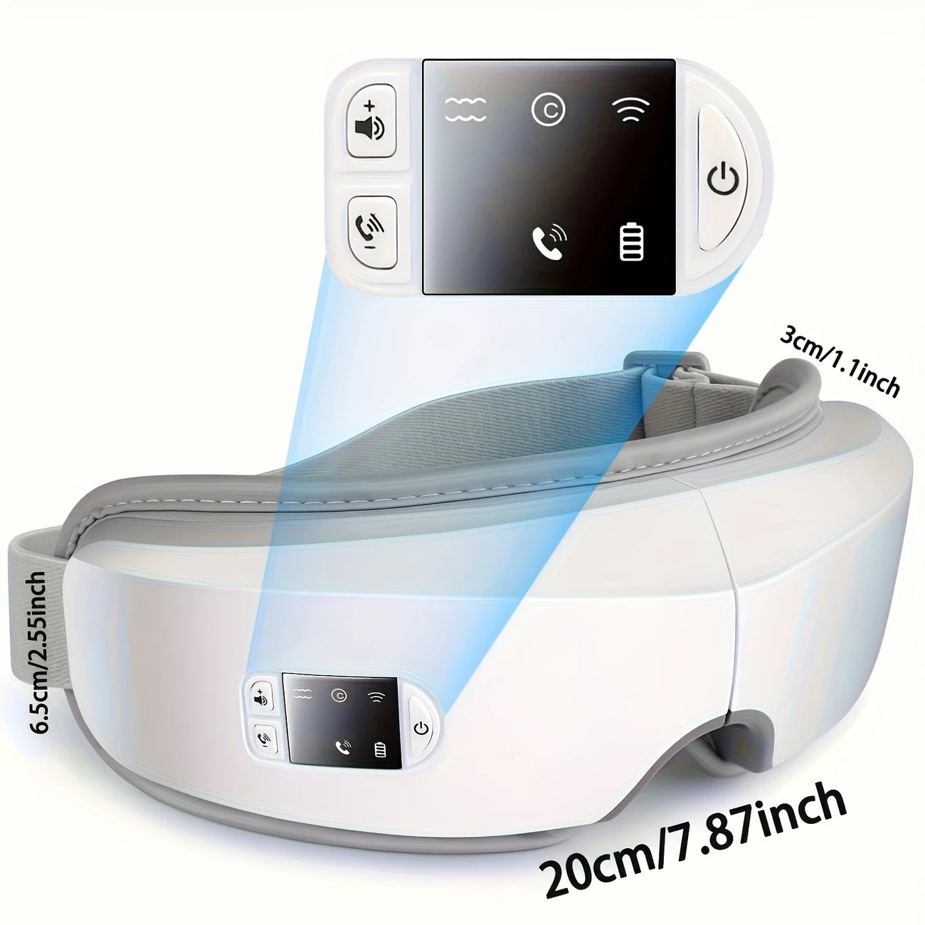 4D Smart Multifunctional Eye Massager with Air Pressure, Vibration, Heating, and Music. - Image 4