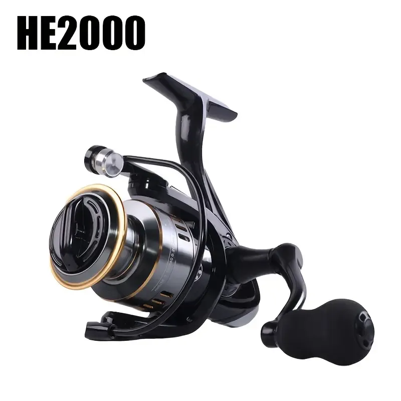Spinning Reel Fishing Reel, Metal Spool, Metal Handle, 5.2:1 Gear Ratio, 10KG Drag, Smooth and Sensitive Line Output, Left/Right Hand Interchangeable, Rotating Fishing Reel, Suitable for Freshwater and Saltwater(HE2000) - Image 1