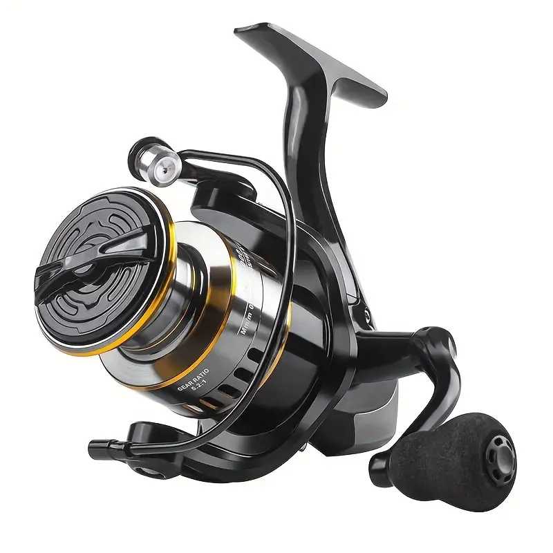 Spinning Reel Fishing Reel, Metal Spool, Metal Handle, 5.2:1 Gear Ratio, 10KG Drag, Smooth and Sensitive Line Output, Left/Right Hand Interchangeable, Rotating Fishing Reel, Suitable for Freshwater and Saltwater(HE5000) - Image 2