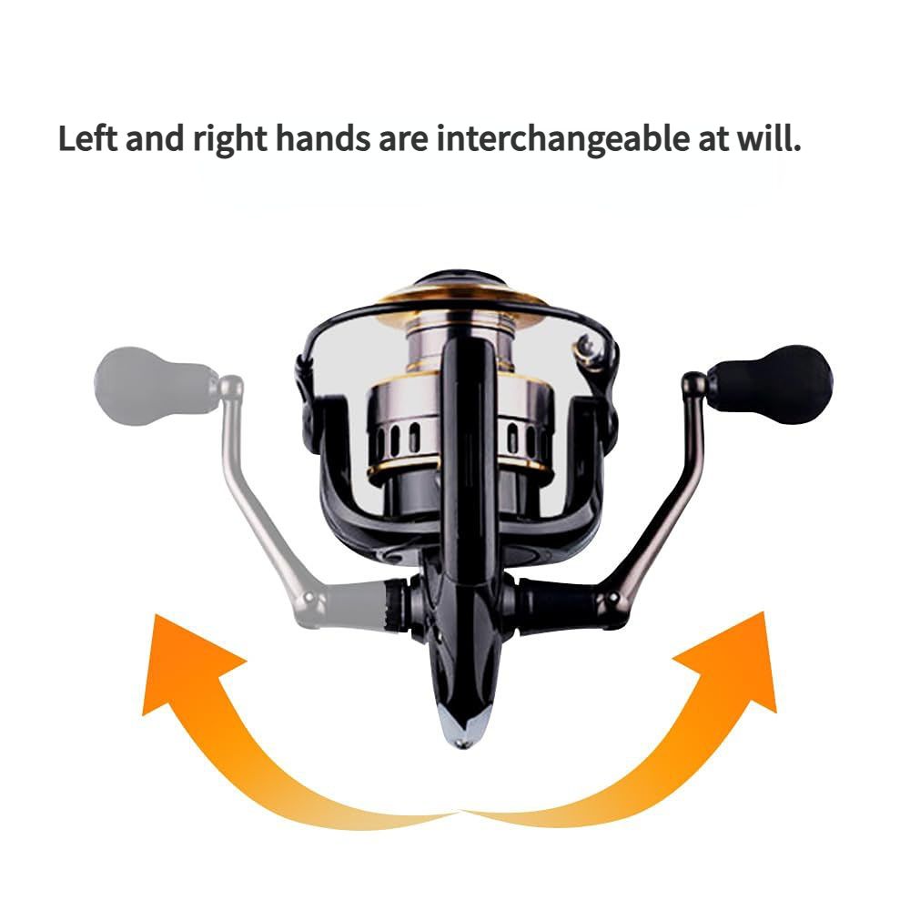 Spinning Reel Fishing Reel, Metal Spool, Metal Handle, 5.2:1 Gear Ratio, 10KG Drag, Smooth and Sensitive Line Output, Left/Right Hand Interchangeable, Rotating Fishing Reel, Suitable for Freshwater and Saltwater(HE6000) - Image 8