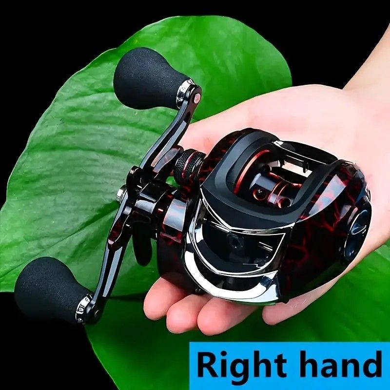 High Speed 18+1BB Baitcasting Reel, Dual Brake System, Max Drag 20lb - Ergonomic Handle, Stainless Steel Durable Spool - Ideal for Carp and Bass Fishing, Suitable for Saltwater and Freshwater, Angler's Choice | Smooth Black Finish(DW121R right hand) - Image 1