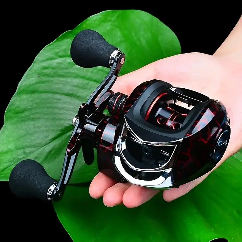 High Speed 18+1BB Baitcasting Reel, Dual Brake System, Max Drag 20lb - Ergonomic Handle, Stainless Steel Durable Spool - Ideal for Carp and Bass Fishing, Suitable for Saltwater and Freshwater, Angler's Choice | Smooth Black Finish(DW121R right hand) - Image 2