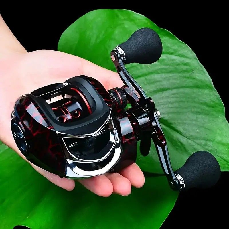High Speed 18+1BB Baitcasting Reel, Dual Brake System, Max Drag 20lb - Ergonomic Handle, Stainless Steel Durable Spool - Ideal for Carp and Bass Fishing, Suitable for Saltwater and Freshwater, Angler's Choice | Smooth Black Finish(DW121L left hand) - Image 2