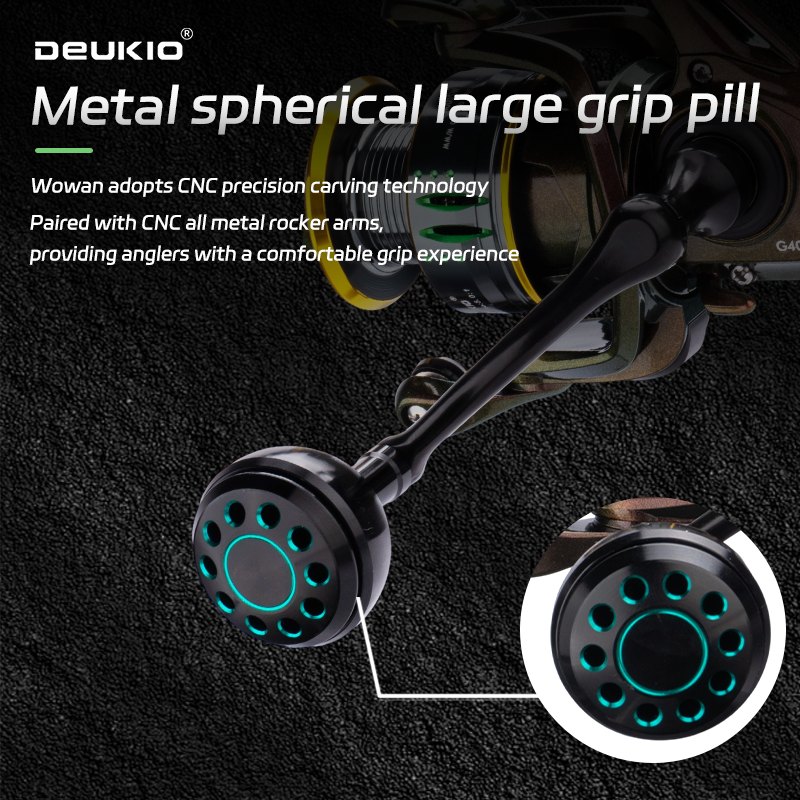 DEUKIO GSW Spinning Reel, Anti-Slip Metal Spool, 3+1 Bearings Zero-Gap, Waterproof Rustproof, Long Cast for Big Fish - Image 4
