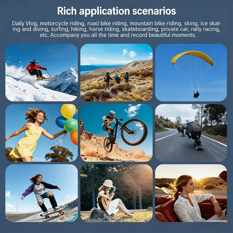 Full HD Handheld Action Camera with 16GB Memory, Portable Pocket Gimbal Camera for Outdoor Travel Vlogging, Featuring a Handheld Gimbal and 1.9-inch Screen.black - Image 5