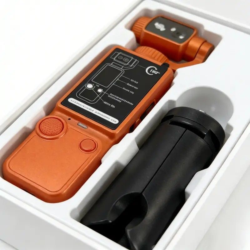 Full HD Handheld Action Camera with 16GB Memory, Portable Pocket Gimbal Camera for Outdoor Travel Vlogging, Featuring a Handheld Gimbal and 1.9-inch Screen.black - Image 7