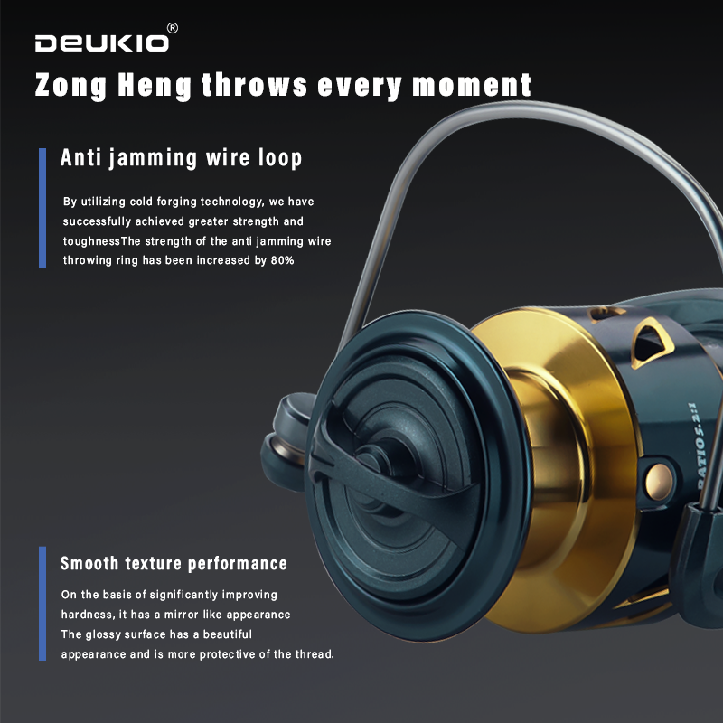 DEUKIO All-Purpose Spinning Reel, 15kg Max Drag + CNC Metal Handle, Zero-Gap Waterproof Design, Ultra-Stable for Landing Big Fish（SA3000) - Image 3