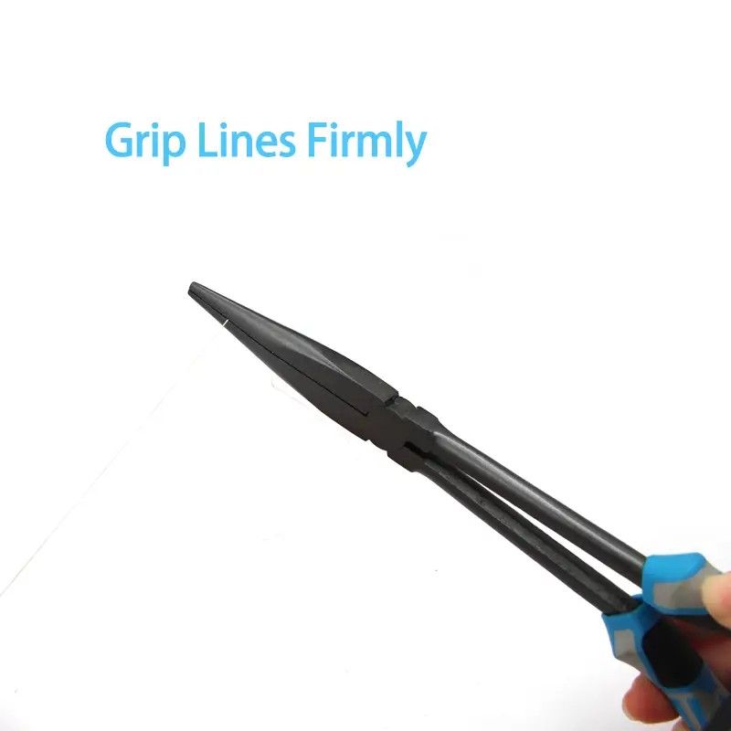 Multi-functional Fishing Pliers - Long Nose, Rust-proof & Anti-slip, Easy Hook Removal & Fish Control（Blue straight pliers） - Image 5