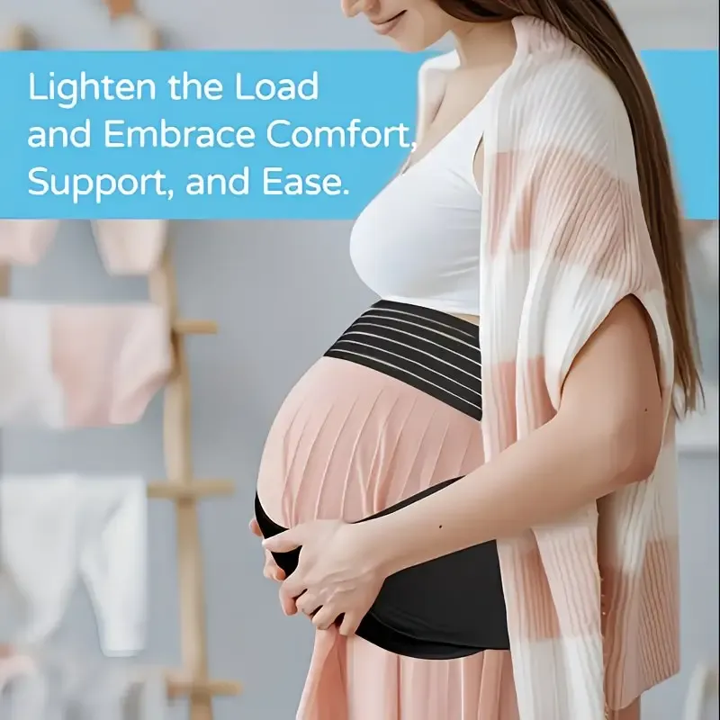 2-in-1 Pregnancy Support & Belly Band, Breathable Skin-Friendly Lightweight, Ergonomic Fit, Relieves Lower Back & Pubic Discomfort, Full Protection During Pregnancy & Postpartum/BLACK.XL code - Image 7