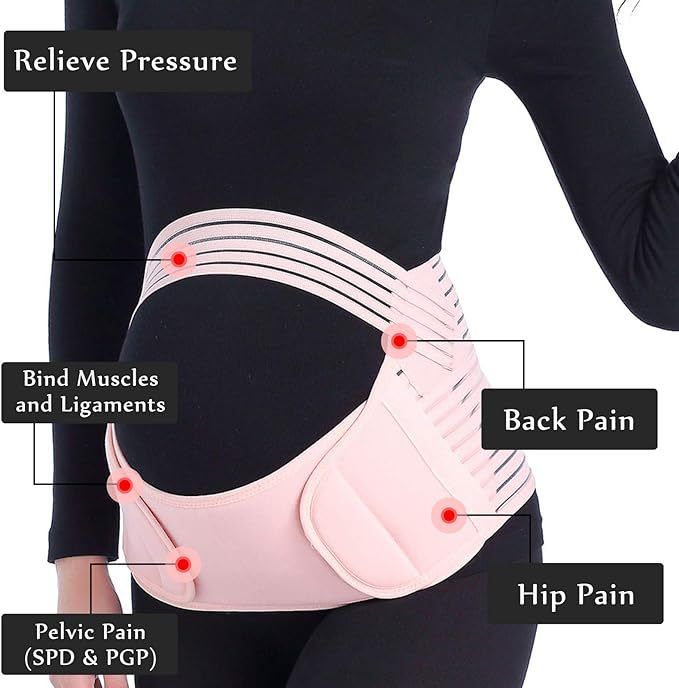 2-in-1 Pregnancy Support & Belly Band, Breathable Skin-Friendly Lightweight, Ergonomic Fit, Relieves Lower Back & Pubic Discomfort, Full Protection During Pregnancy & Postpartum/complexion.XL code - Image 6
