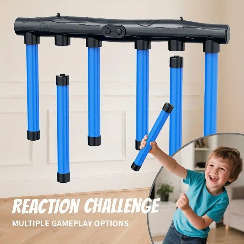 Smart Reaction Challenge Stick: Family Interactive Reflex Training Toy, Three Speed Adjustable, Hand-Eye Coordination and Focus Enhancement Tool(YELLOW) - Image 8