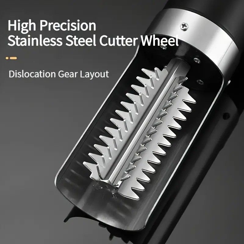 Electric Fish Scaler | Stainless Steel Shield Prevents Splashing, Offset Blade Wheel for Efficient Descaling, USB Rechargeable with Long Battery Life, Suitable for Both Freshwater and Saltwater Fish, Ideal for Home and Commercial Use(white) - Image 5