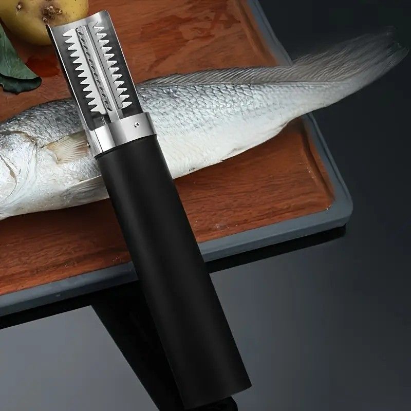 Electric Fish Scaler | Stainless Steel Shield Prevents Splashing, Offset Blade Wheel for Efficient Descaling, USB Rechargeable with Long Battery Life, Suitable for Both Freshwater and Saltwater Fish, Ideal for Home and Commercial Use(BLACK) - Image 7