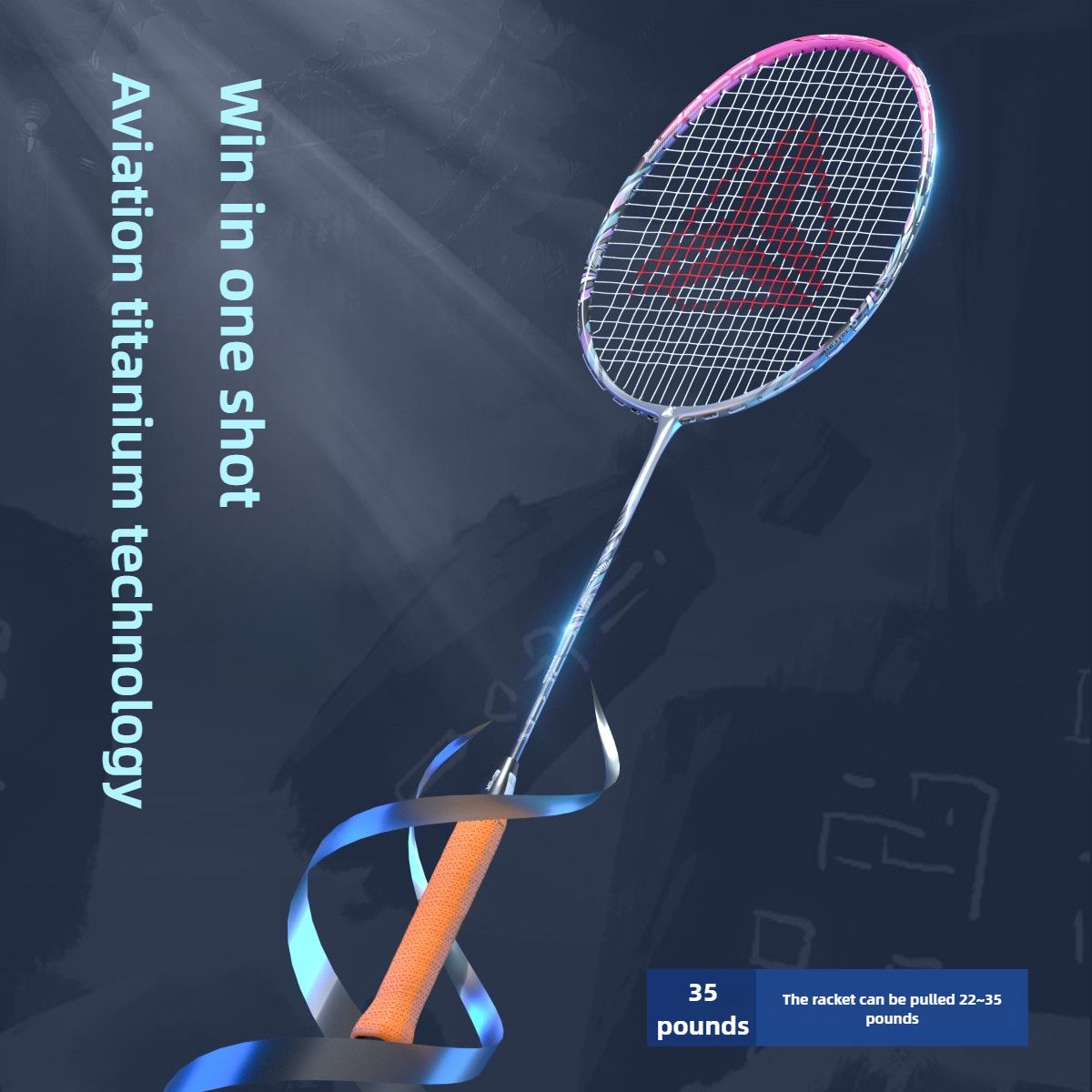 ESPER V6 Badminton Racket 46T Graphene Carbon 3U Ultra-Light 7.0mm Slim Shaft Woven-Ti Titanium Technology Offensive Type Precise Control Professional Match Train(Fluorescent Yellow) - Image 4