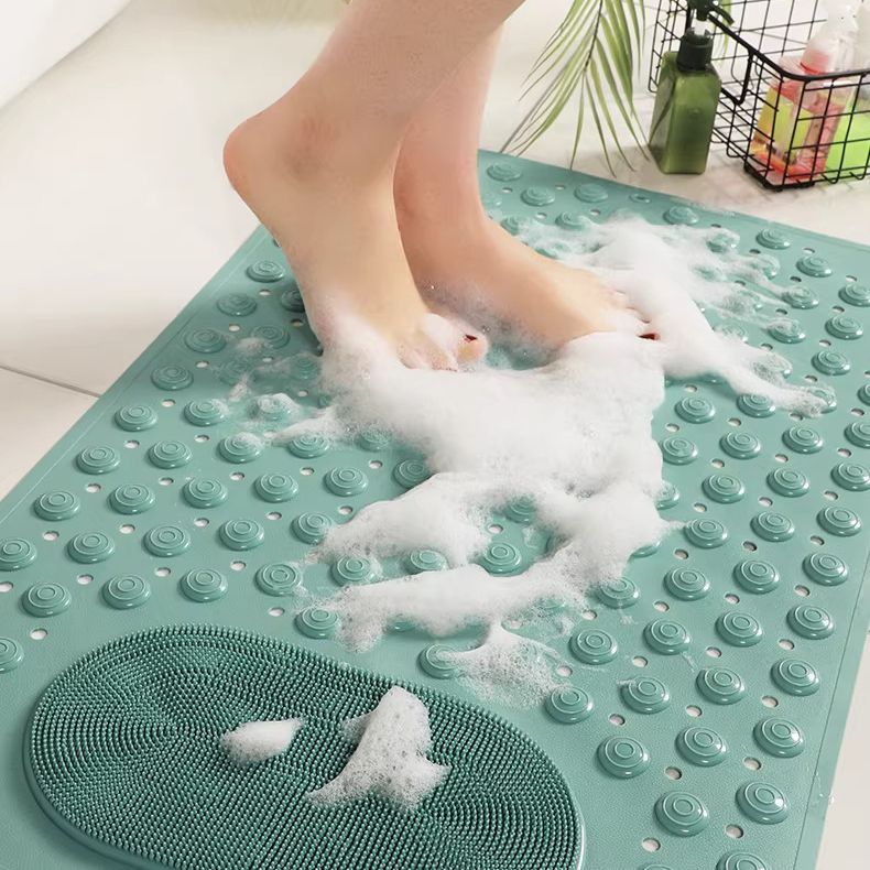 Anti-Slip Massage Shower Mat with Suction Cups Foot Spa Bathroom Mat（green) - Image 2